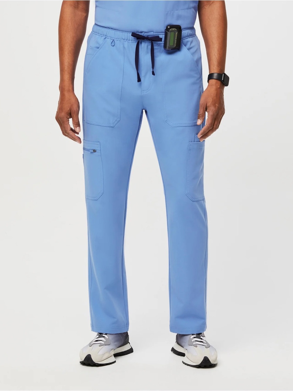 Figs Cairo Cargo Scrub Pants Ceil Blue Mens Size Medium Tall